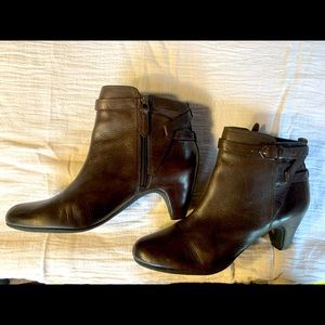 Brown Leather Sam Edelman Ankle Boots